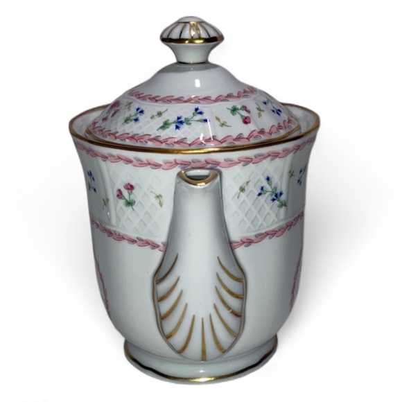 Bernardaud Limoges France Artois Rose Versailles porcelain coffee or tea pot - Picture 3 of 9